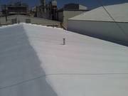 After roofing foam, base coating and top coating.