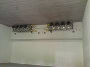 Spray foam protected with 1/2" white thermal barrier.