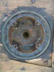What the drain looks like after roof foam was dug out of it.