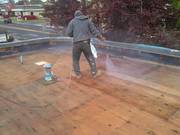 Application of primer after complete tear off. 